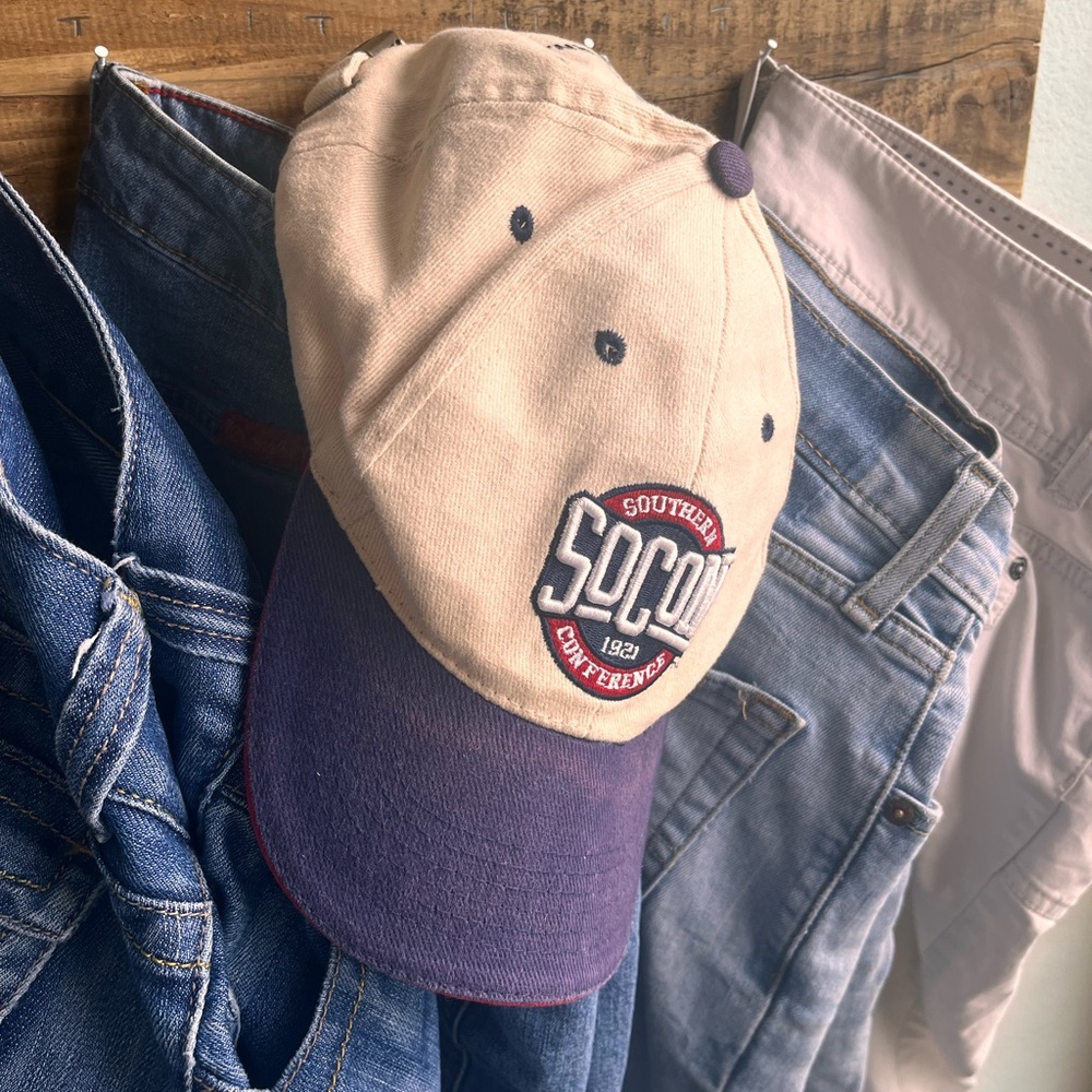 Southern Conference Beige and Purple Cap